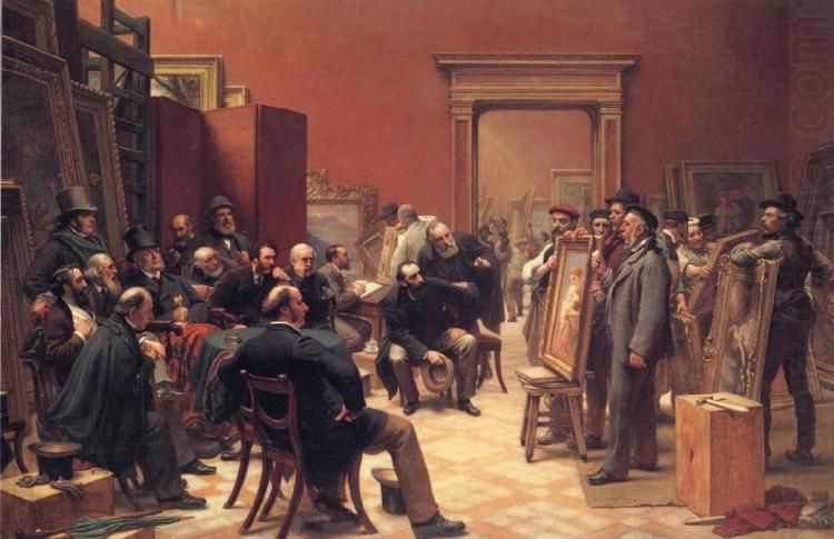 Charles west cope RA The Council of the Royal Academy Selecting Pietures for the Exhibition china oil painting image